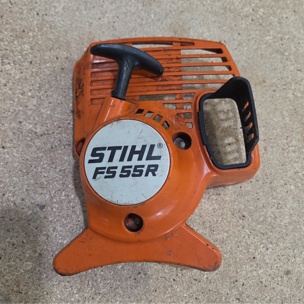Stihl FS55R OEM Pull Cord Starter Assembly and Cover Orange Recoil Housing